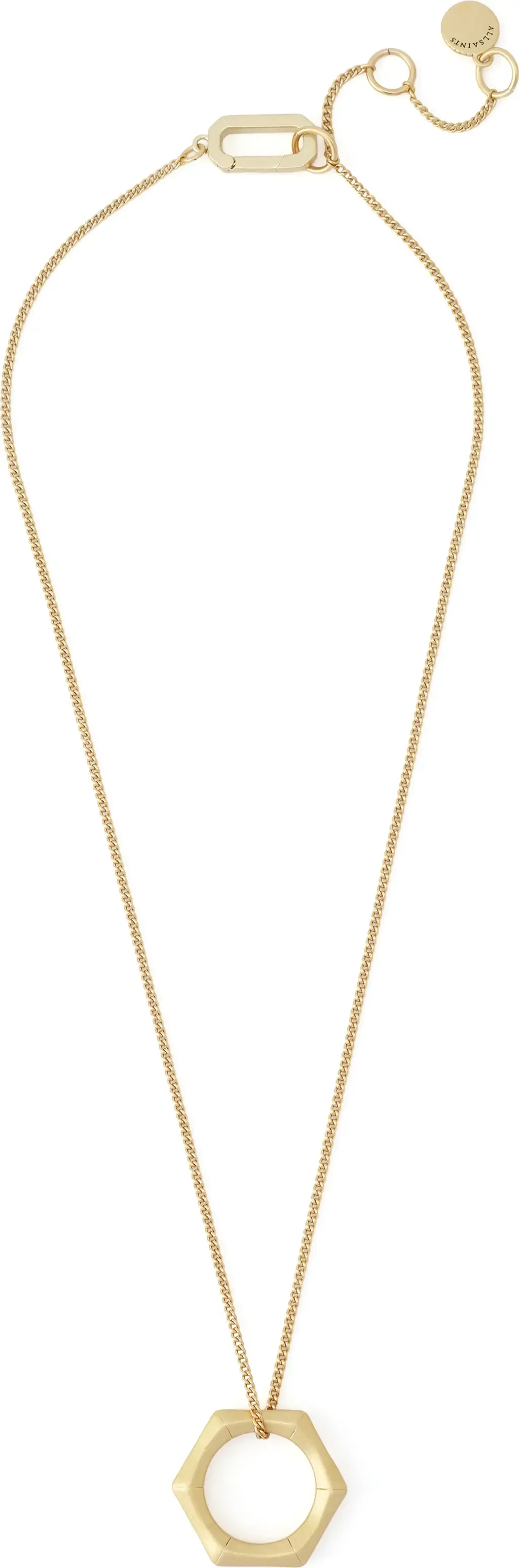 Bamboo Texture Pendant Necklace by AllSaints