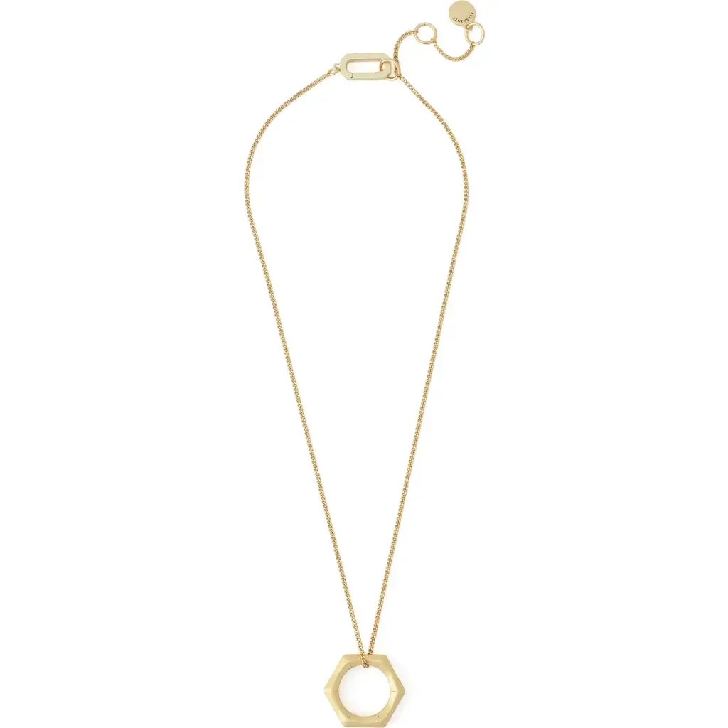 Bamboo Texture Pendant Necklace by AllSaints