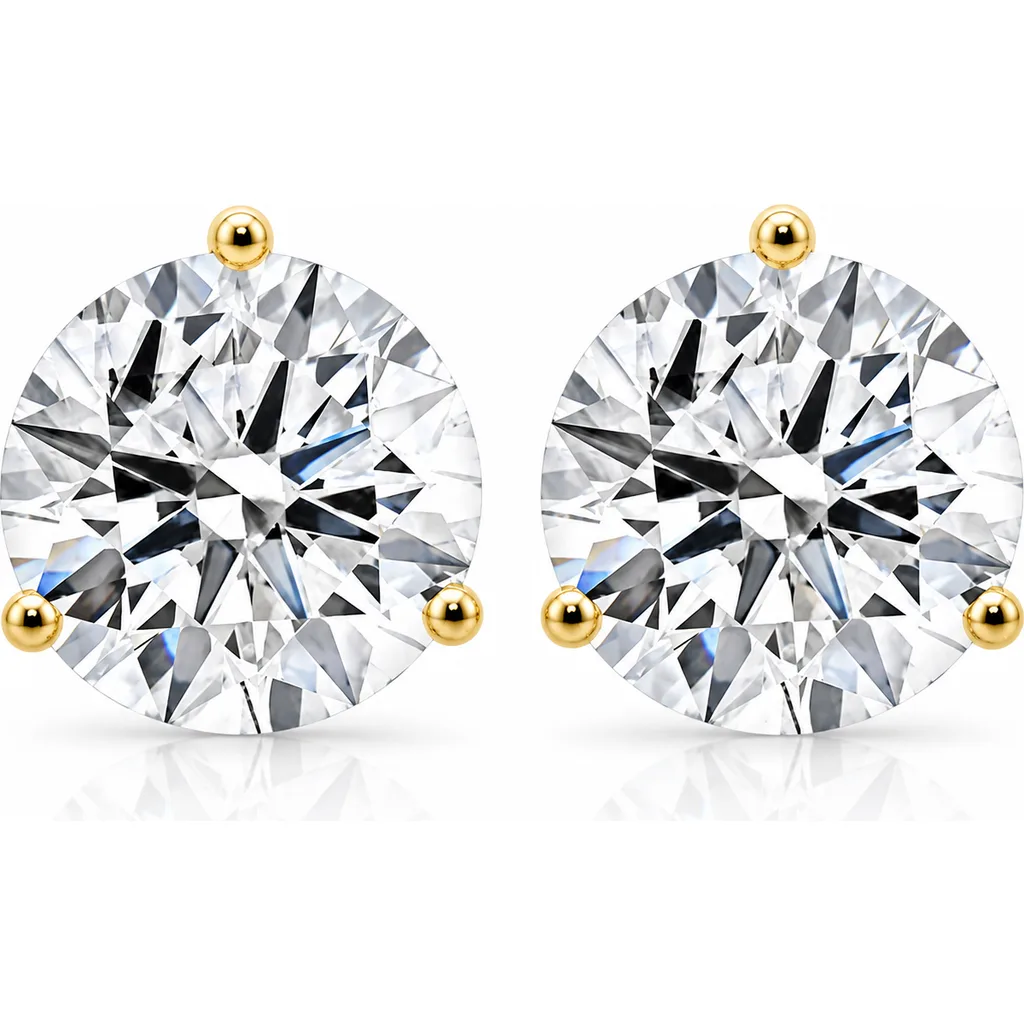 Certified 8 ct tw 14k Gold Lab Grown Round-Cut Diamond Martini Studs by Bliss Diamond