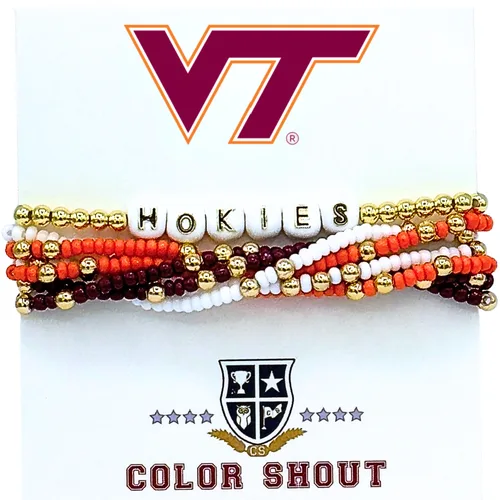 Virginia Tech Lucky 7 Bracelet Set by Color Shout