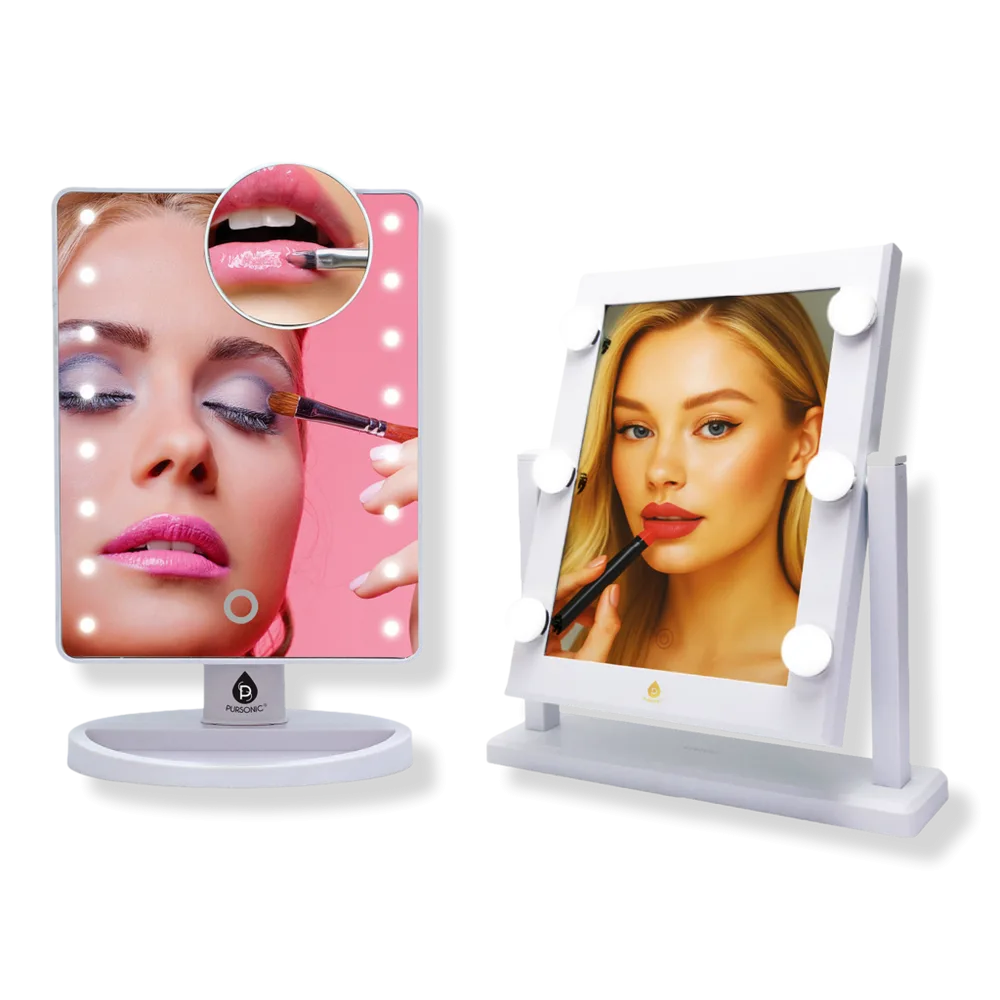 Refined Brilliance Pro 14" LED Mirror & LED Vanity Mirror by PURSONIC