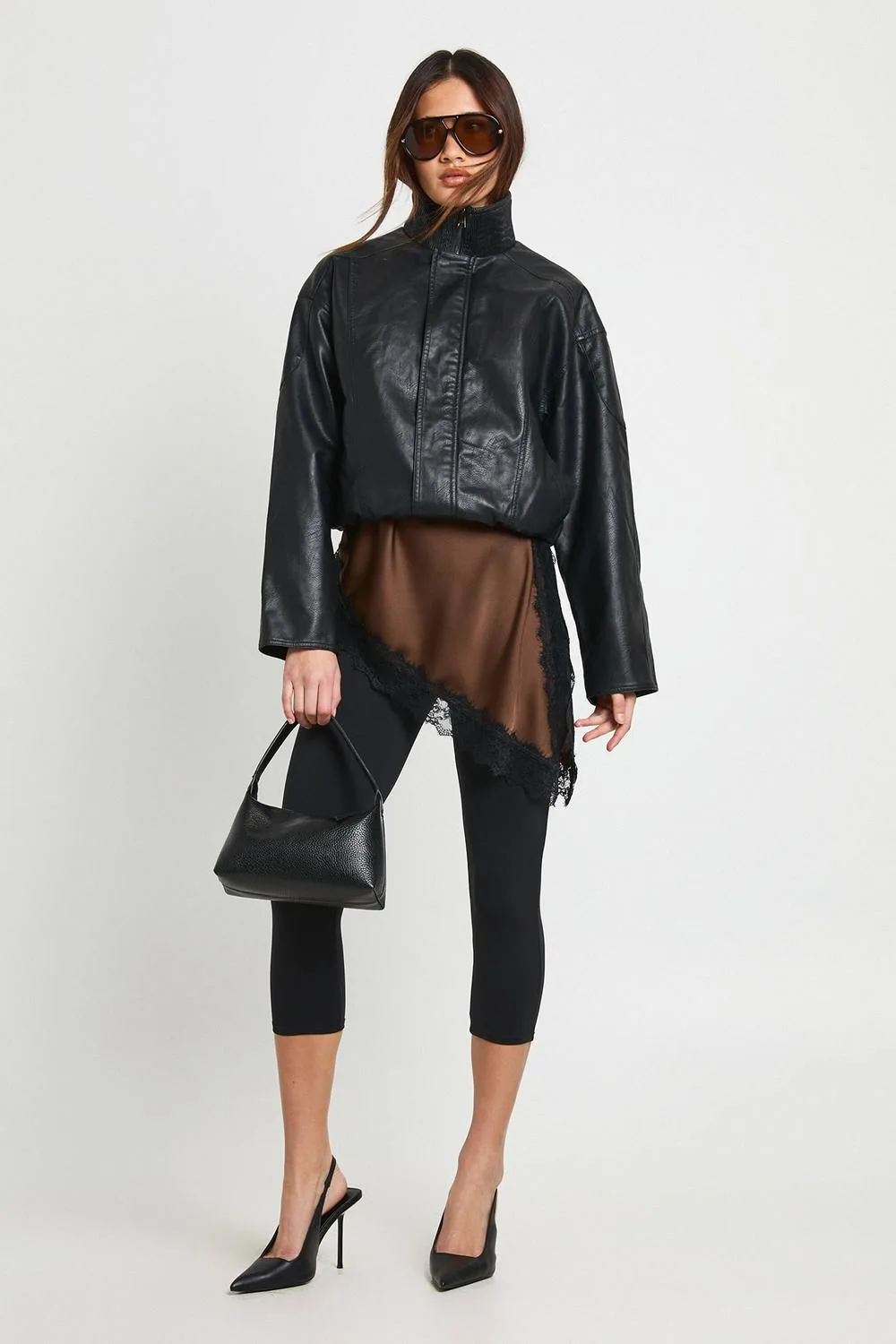 Sculpting Matte Slinky Capri Pant by boohoo