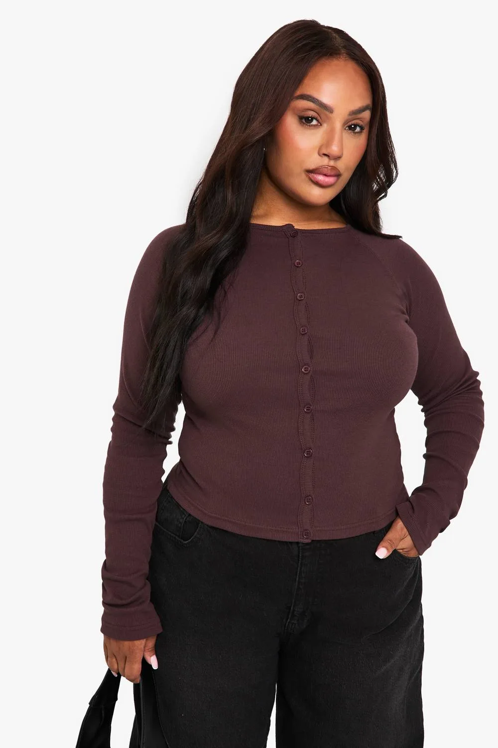 Button Down Long Sleeve Top