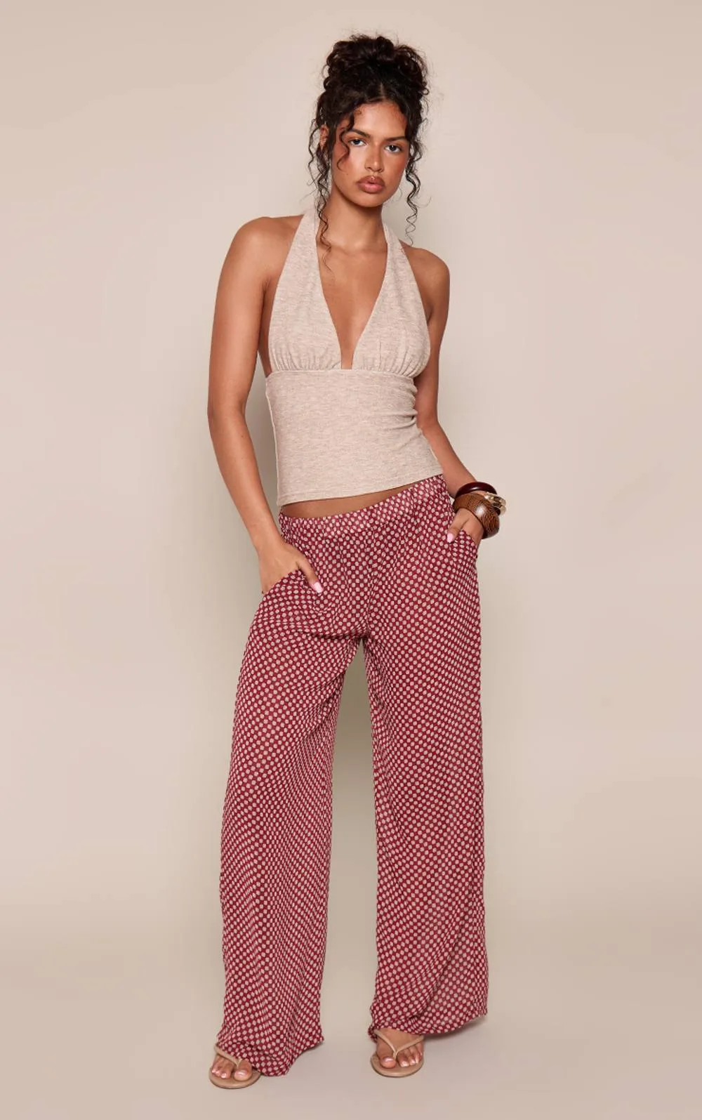 Chiffon Wide Leg Trousers by PrettyLittleThing
