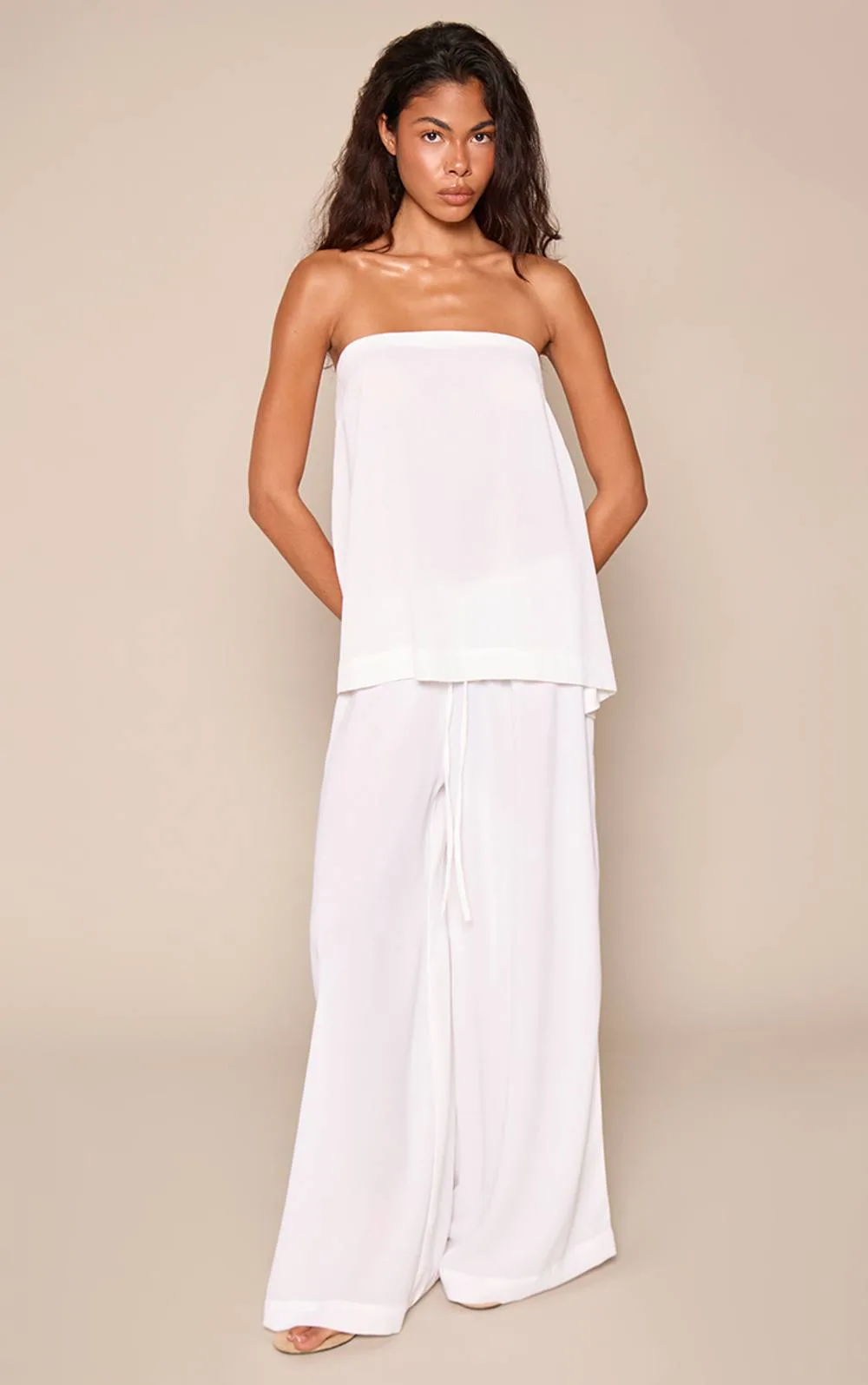 Wide Leg Cheesecloth Trouser Co-Ord