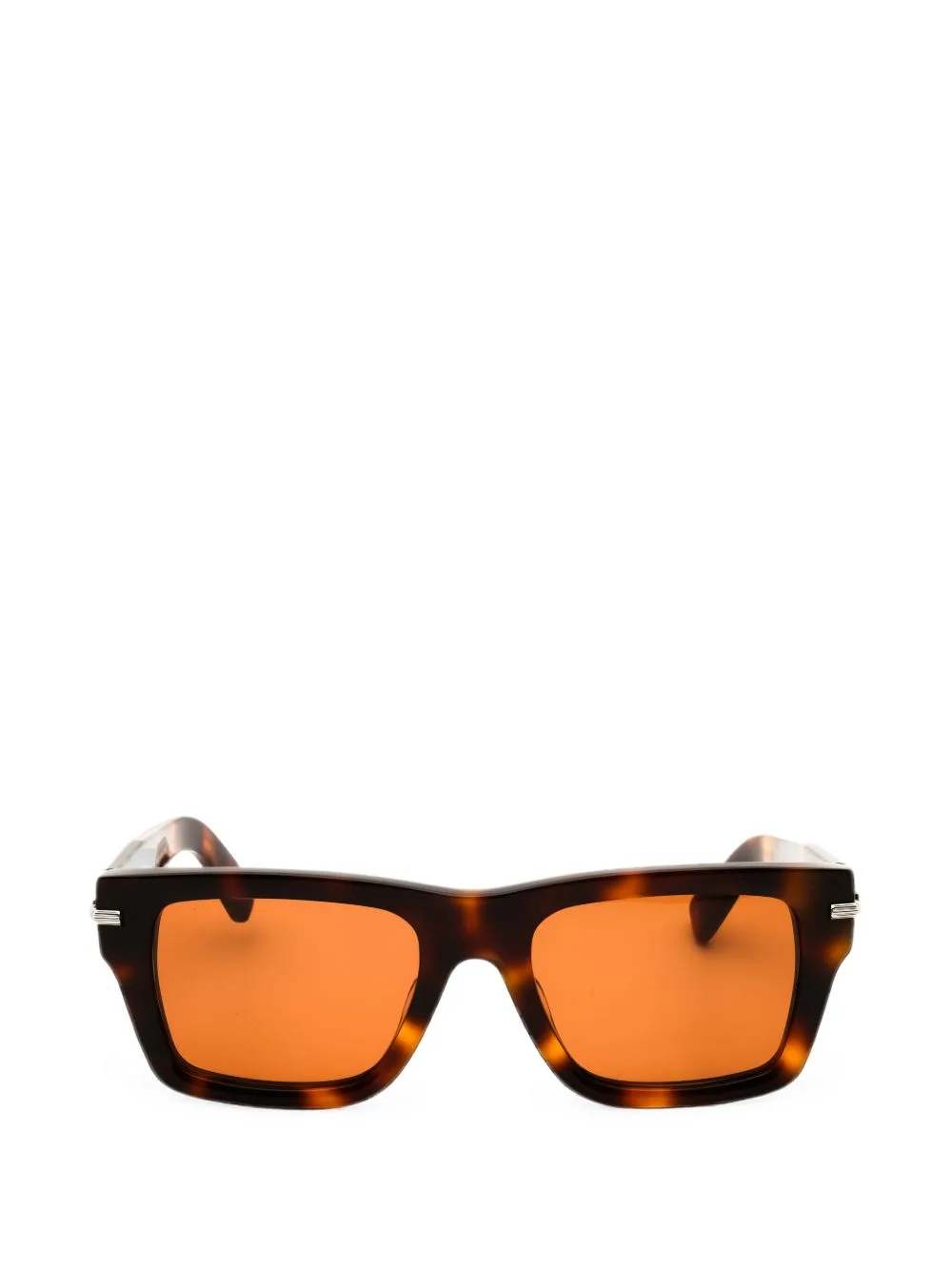 Tortoiseshell-Pattern Rectangle-Frame Sunglasses by Ferragamo Eyewear