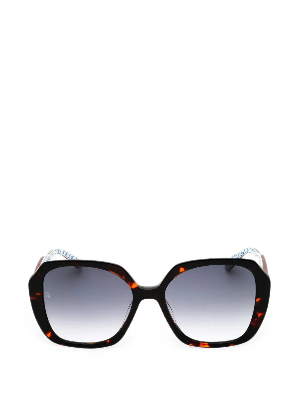 Tortoiseshell-Effect Geometric-Frame Sunglasses by Tommy Hilfiger