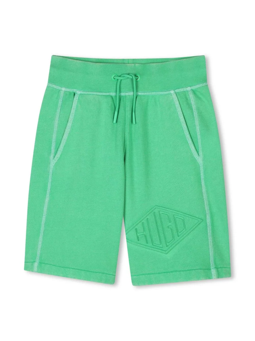 Embroidered-Logo Shorts by HUGO KIDS