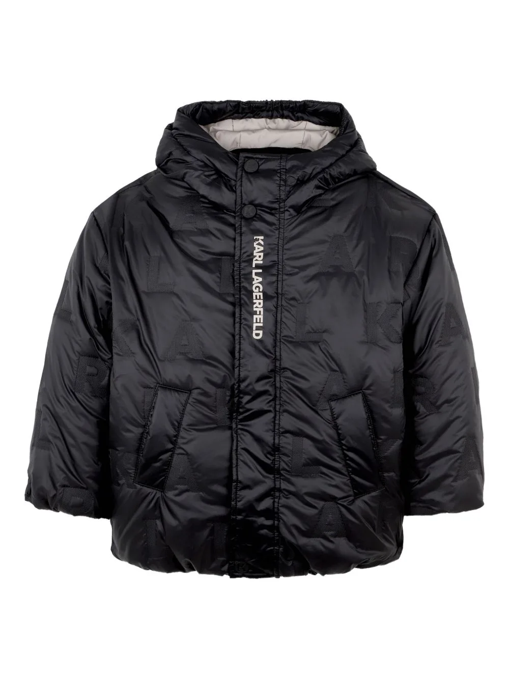 Logo-Lettering Puffer Jacket by Karl Lagerfeld Kids
