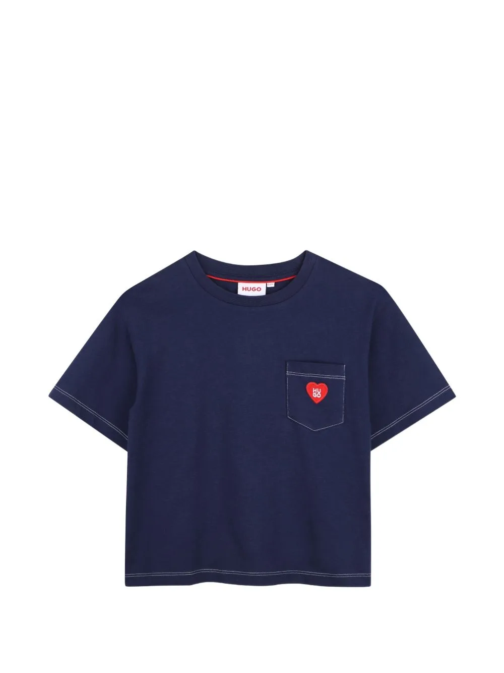 Heart-Patch Chest-Pocket T-Shirt by HUGO KIDS