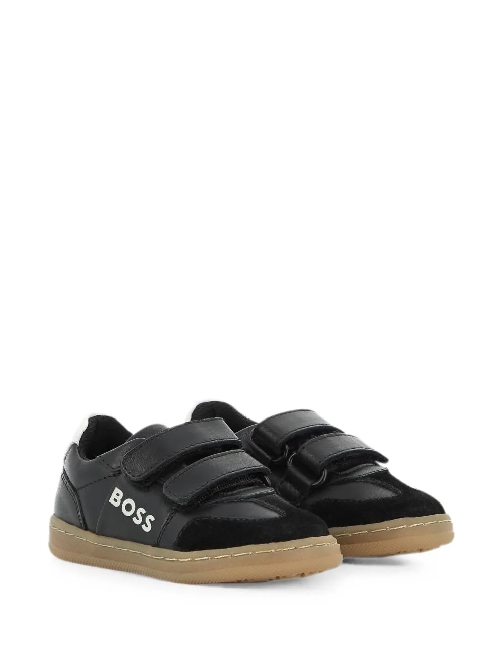 Panelled Touch-Strap Sneakers by BOSS Kidswear