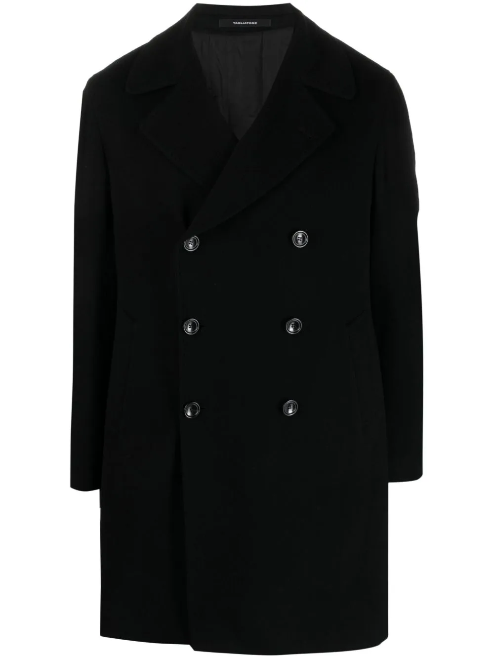 Double-Breasted Notched-Lapels Coat by Tagliatore