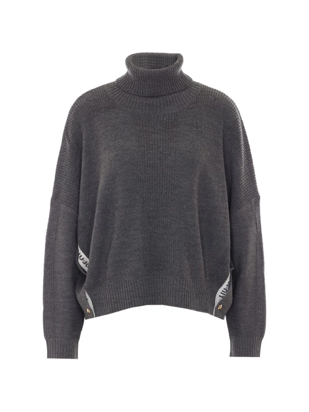 Roll-Neck Side-Slit Sweater by LIU JO