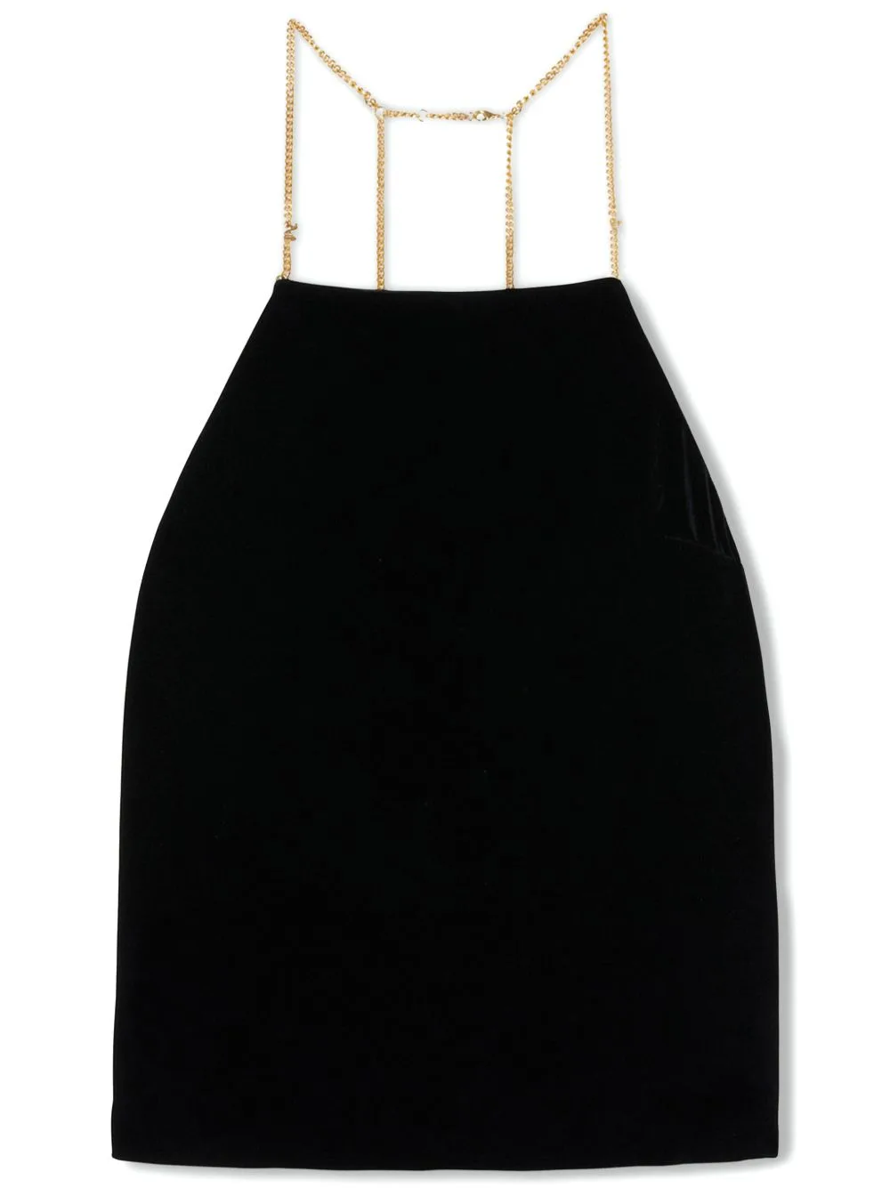 Chain-Embellished Velvet Top by Palm Angels