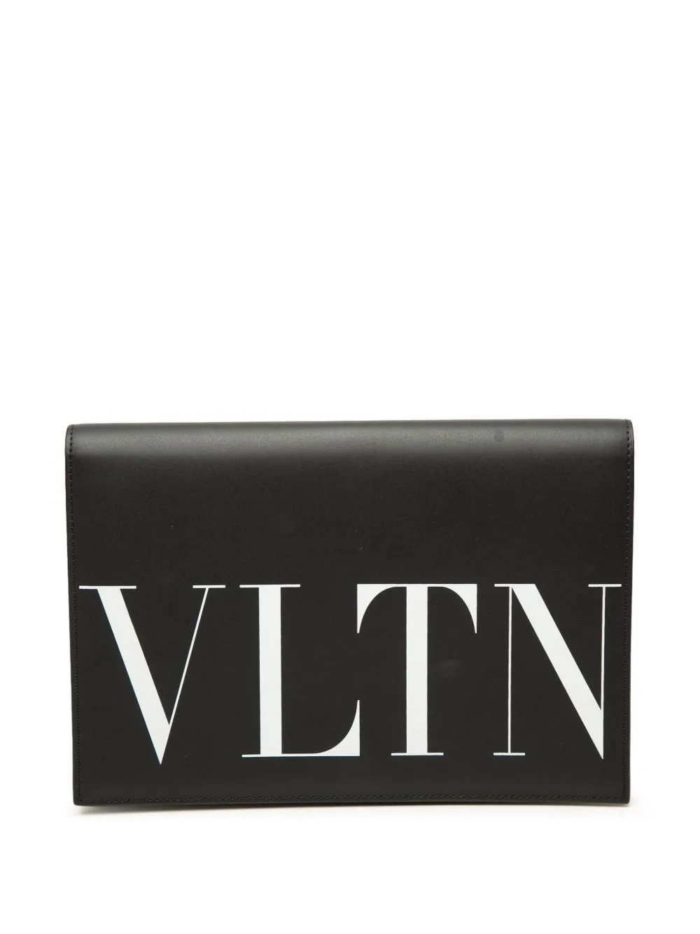 2018-2026 Leather VLTN Flap Clutch Bag by Valentino Garavani Pre-Owned