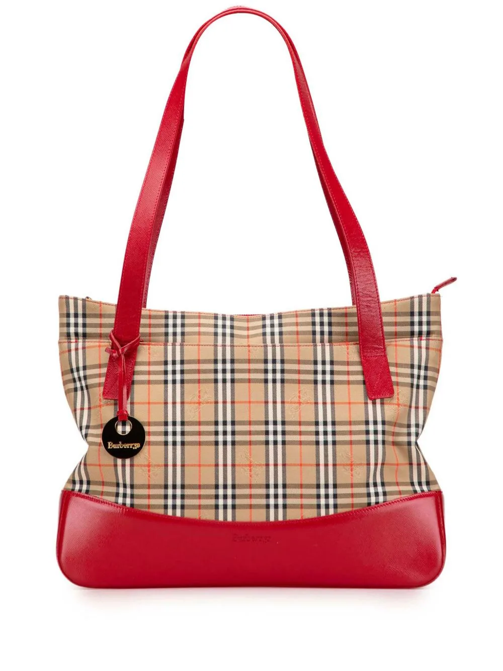 20th Century Haymarket Check Canvas Tote Bag by Burberry Pre-Owned