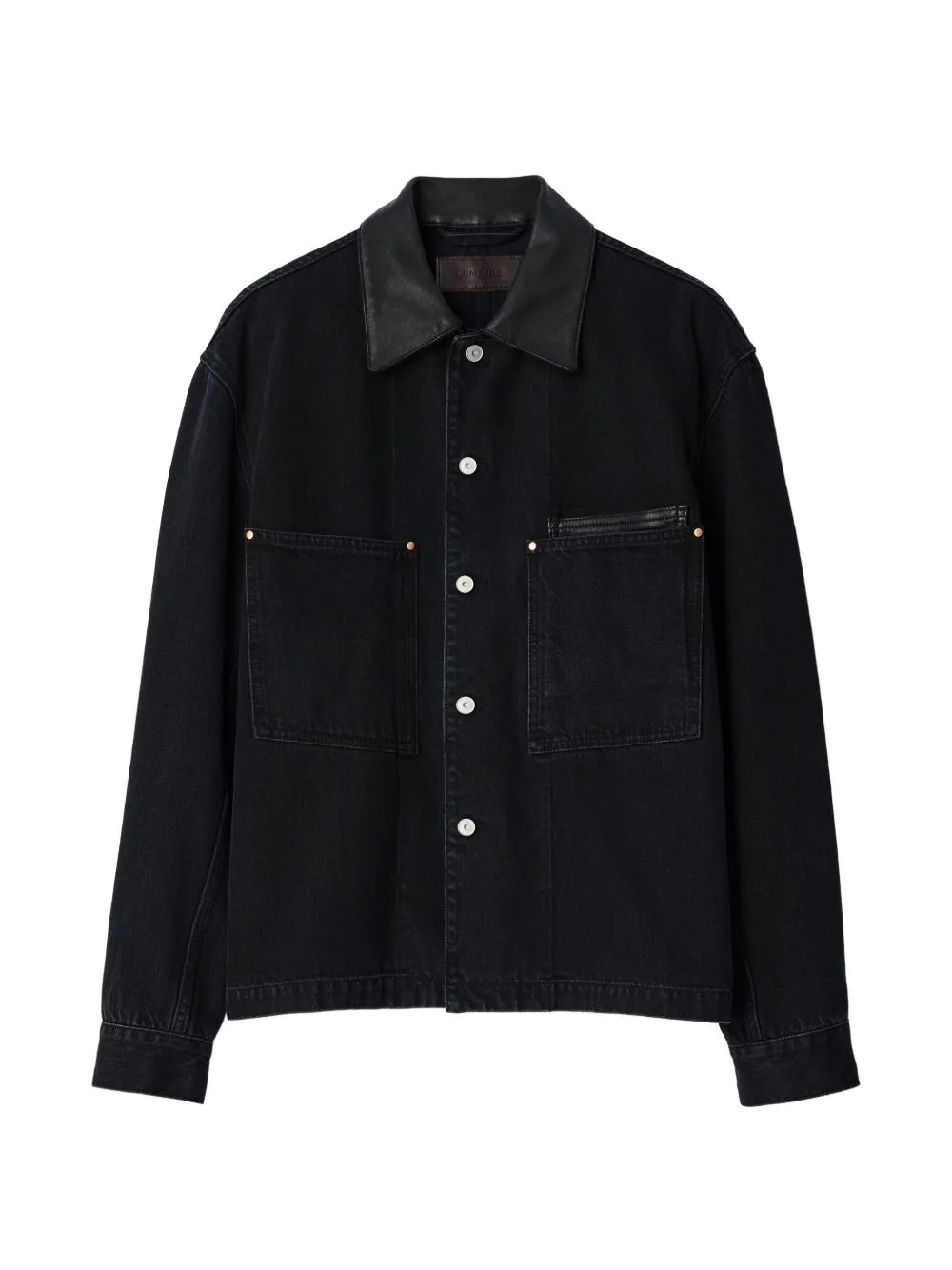 Workwear Overshirt in Black Selvedge Denim