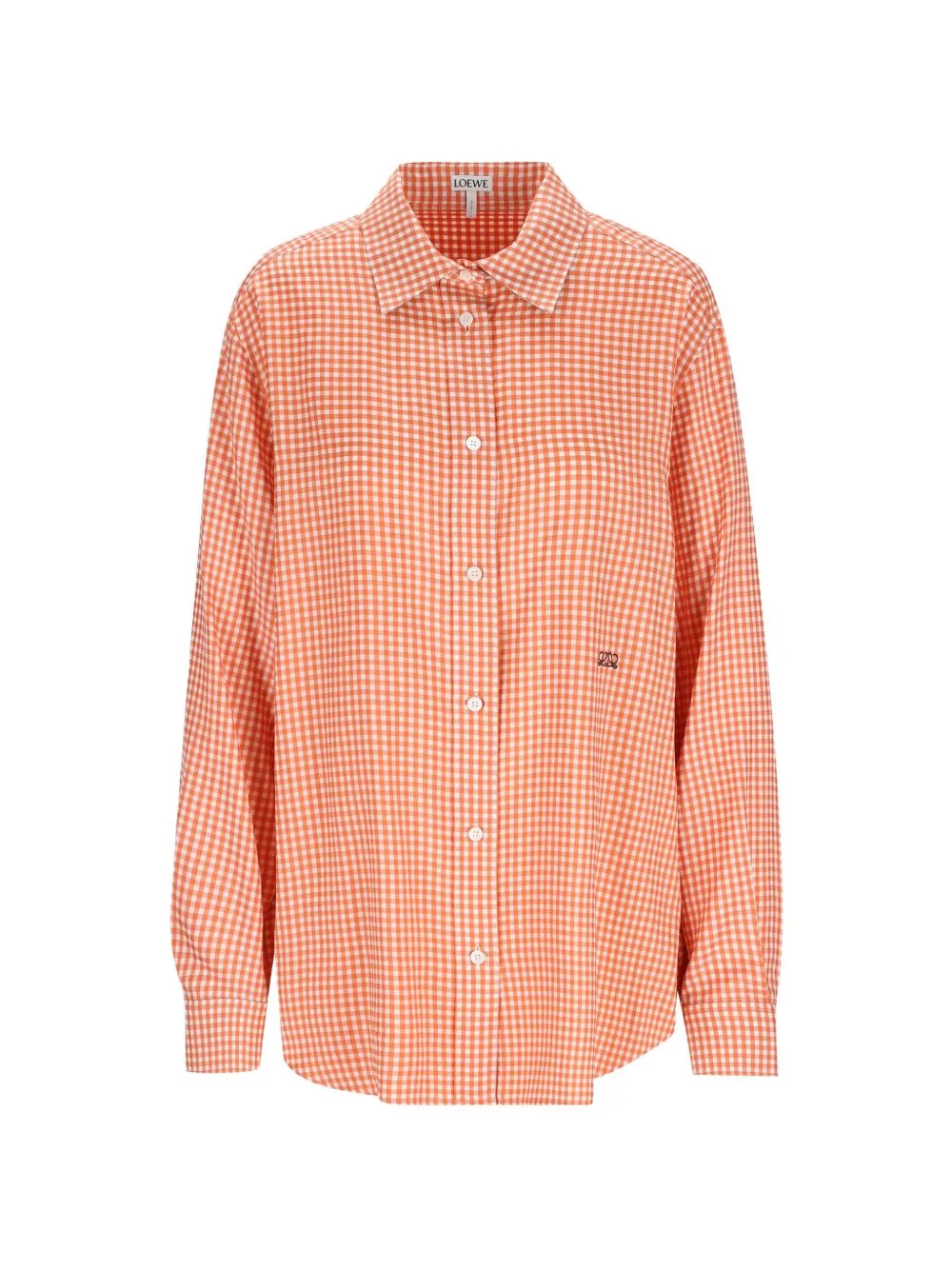 Anagram-Embroidered Micro-Checked Shirt by LOEWE