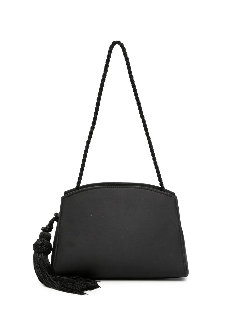 Tassel-Detail Satin Shoulder Bag by Liffner