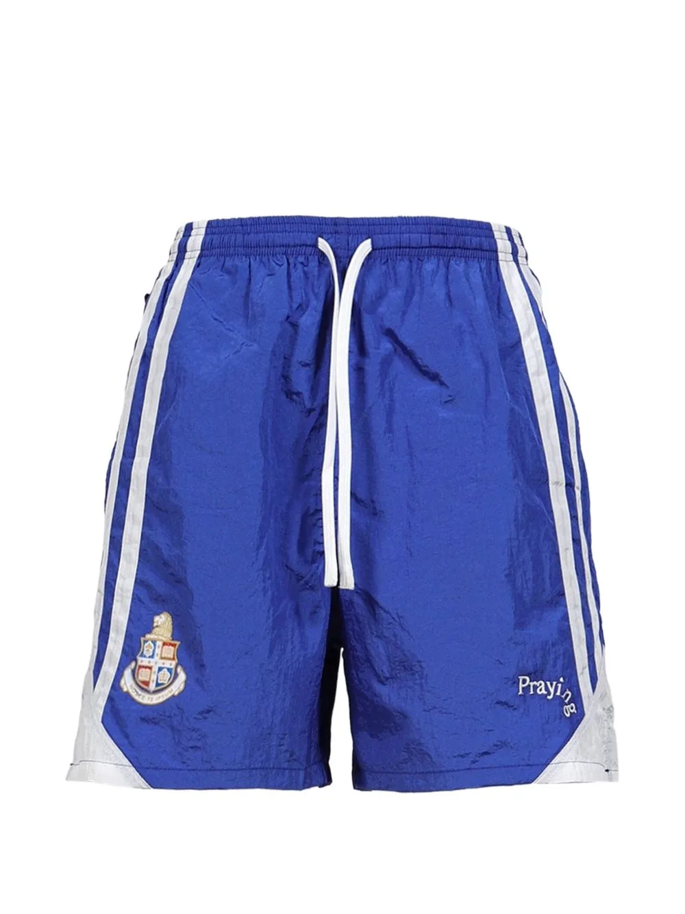 Logo-Print Side-Stripe Shorts by Praying