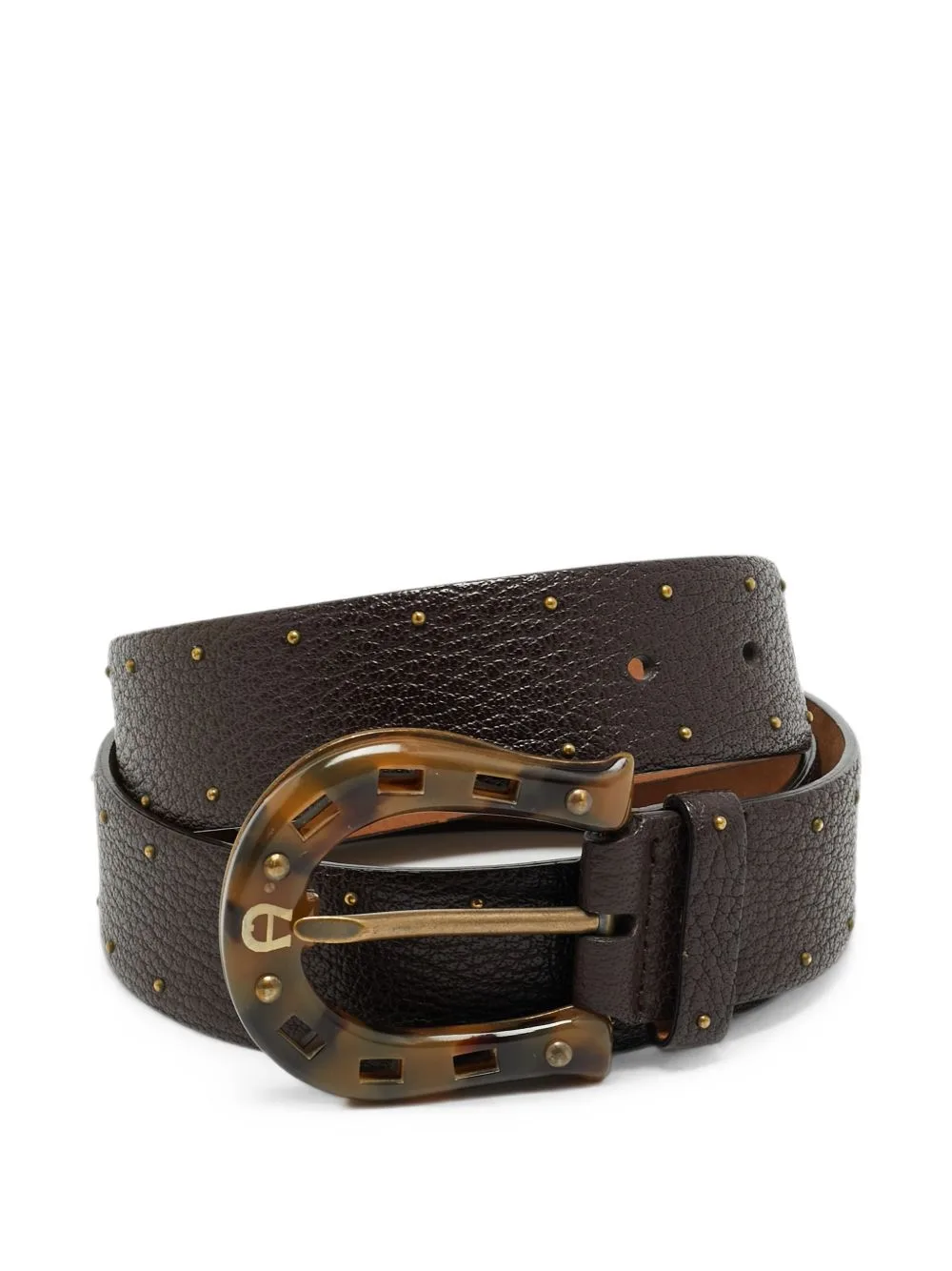 Studded Buckle Belt by Aigner Vintage