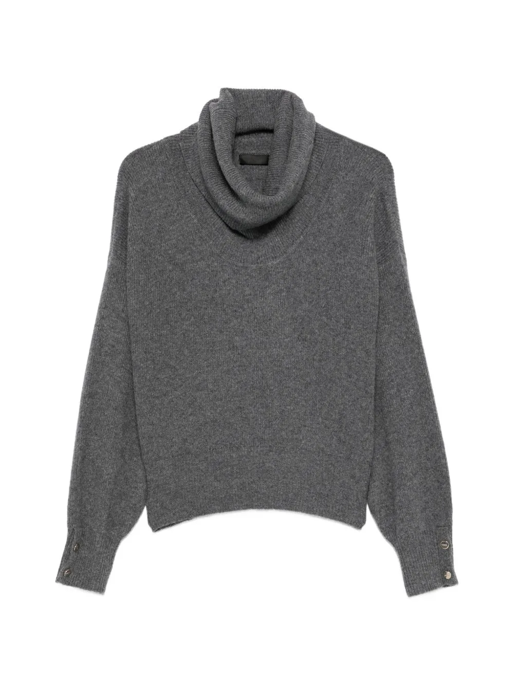 Roll-Neck Button-Cuff Sweater by LIU JO