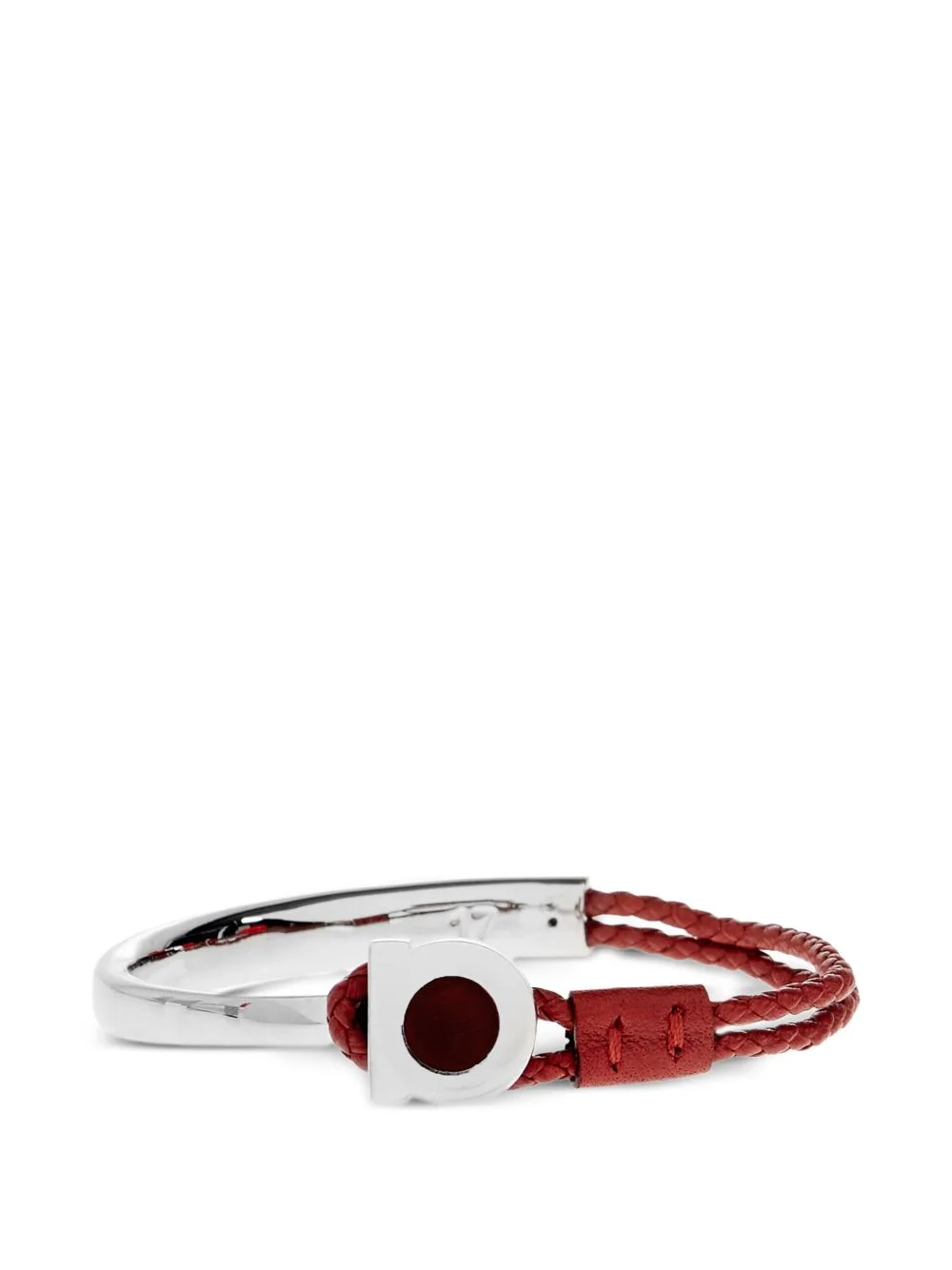 Gancini Braided-Leather Bracelet