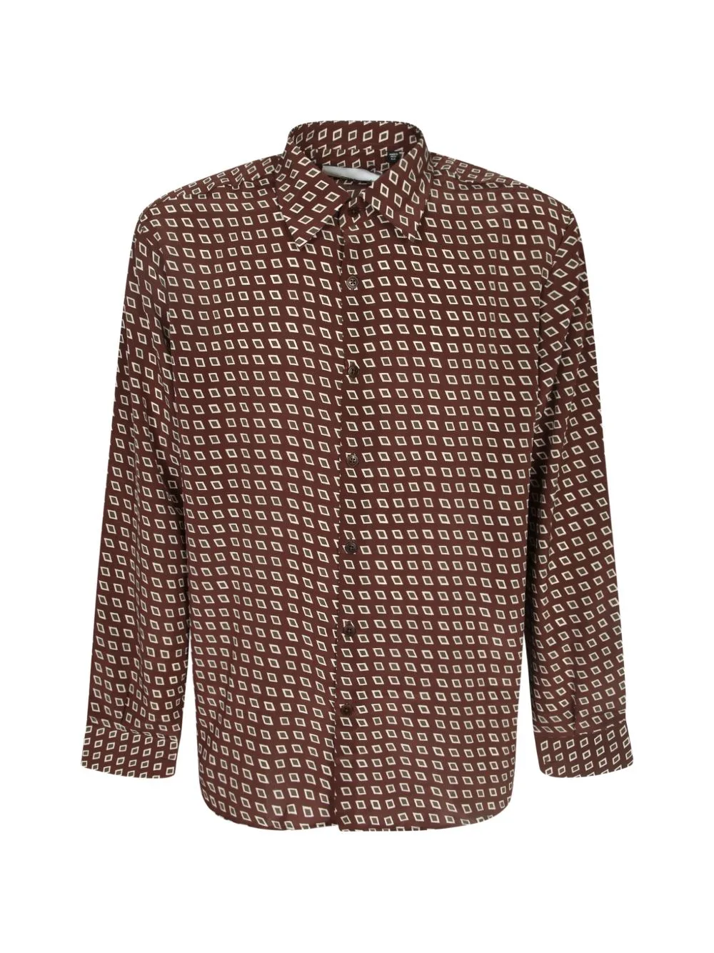 Geometric-Print Long-Sleeved Shirt by Costumein