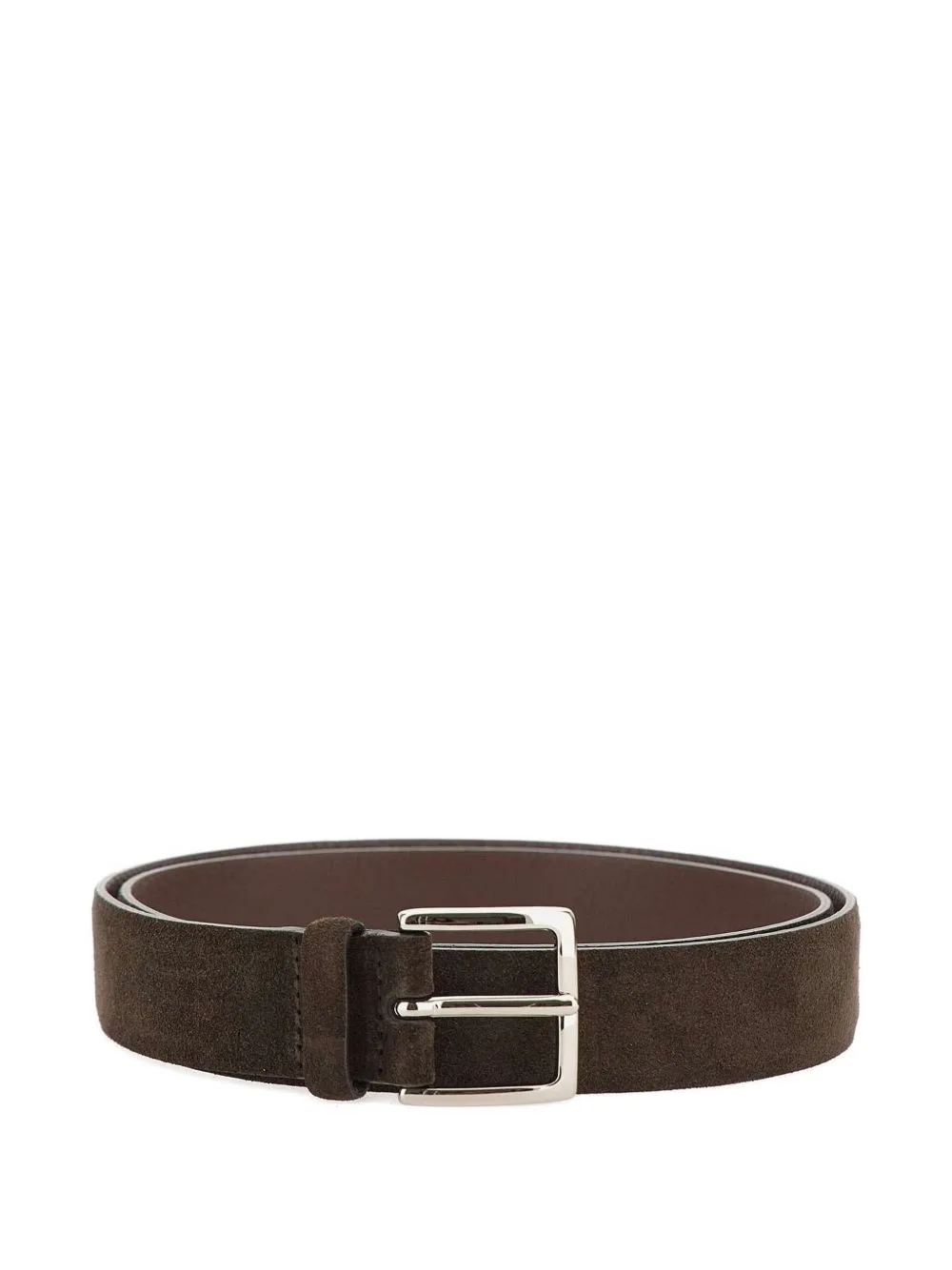 Amalfi Suede Logo-Buckle Belt by Orciani