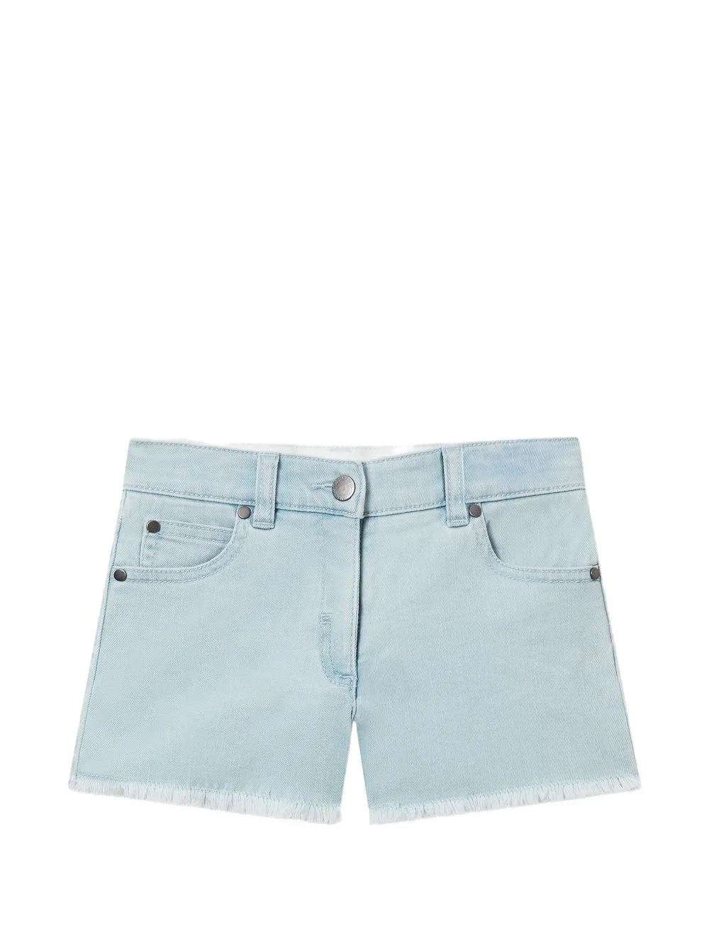 Crochet-Patch Frayed-Edge Shorts by Stella McCartney Kids