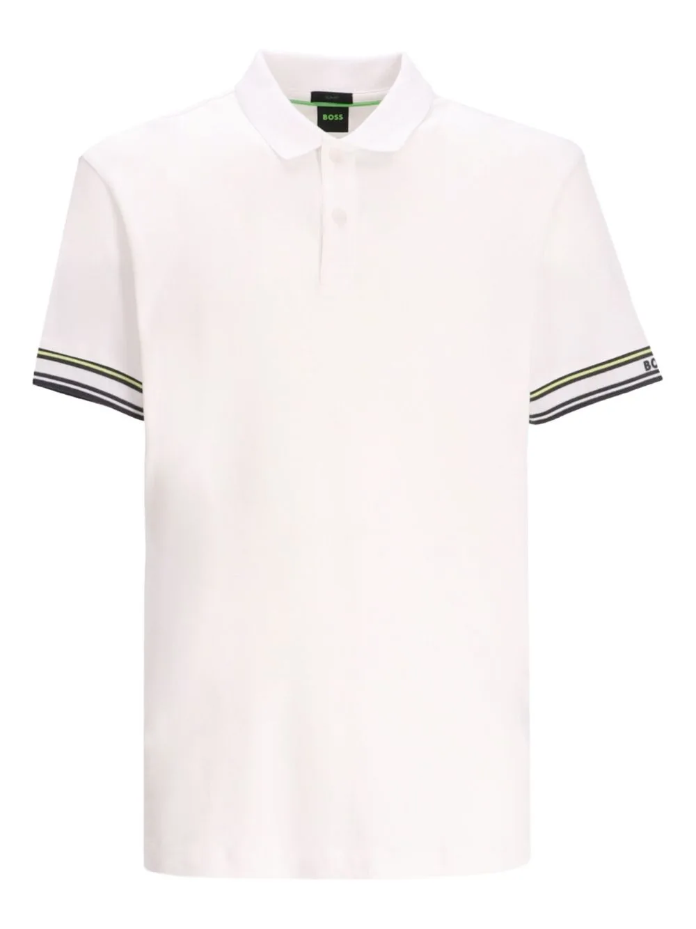 Striped-Cuff Polo Shirt by BOSS