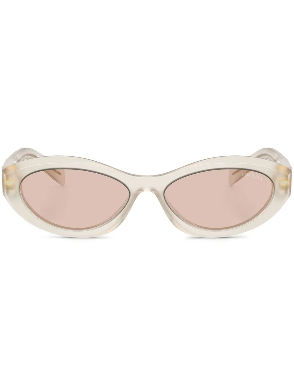Transparent Oval Sunglasses by Prada Eyewear