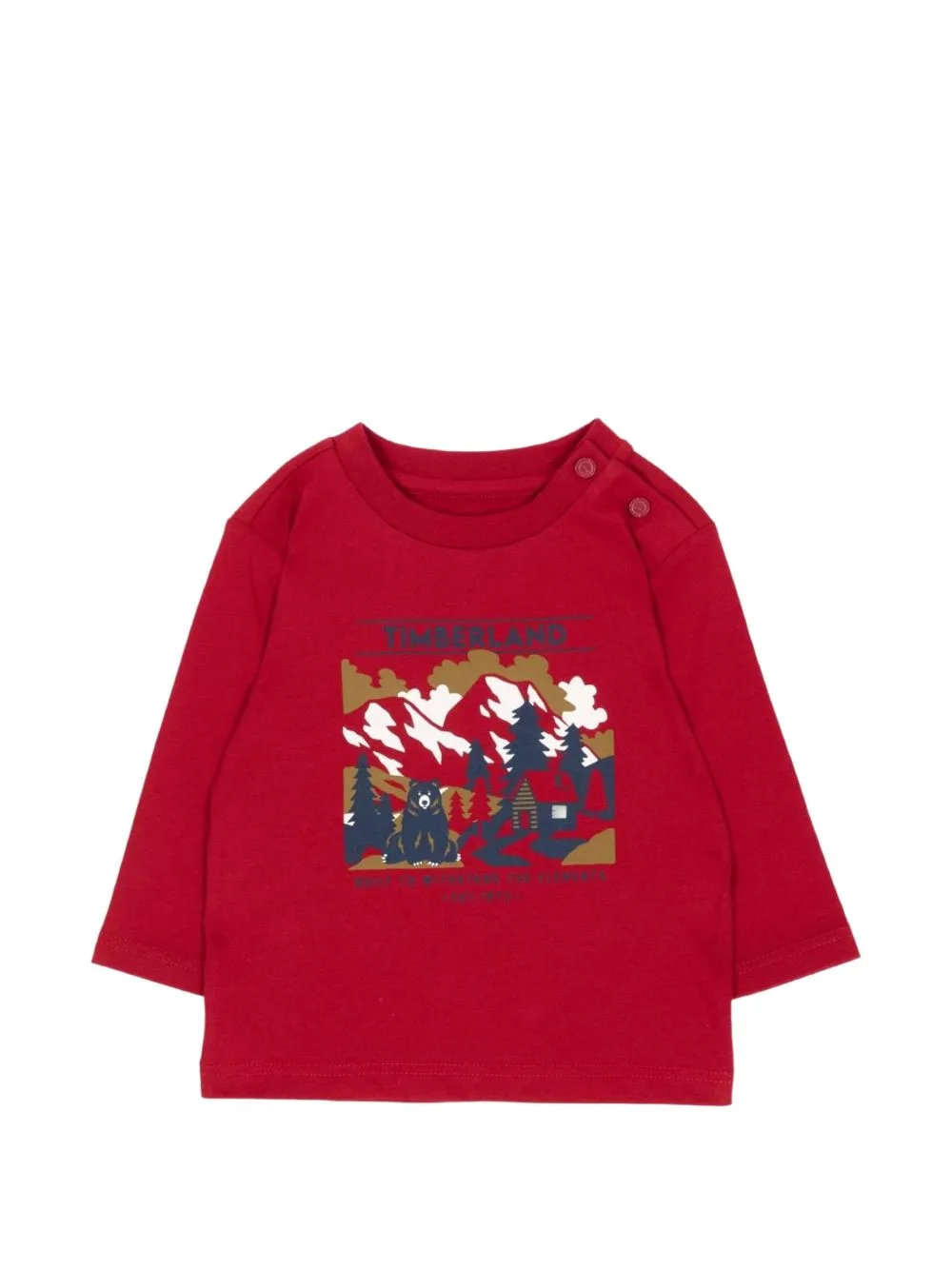 Graphic-Print Long-Sleeved T-Shirt by Timberland Kids
