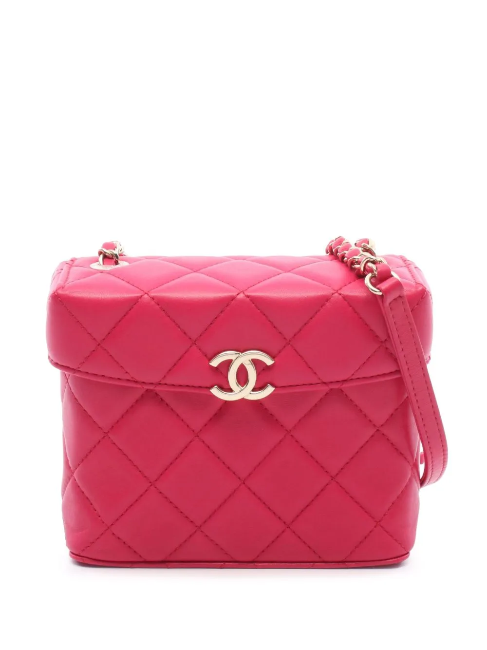 2021-2026 Small CC Quilted Lambskin Secret Box Bag Crossbody Bag