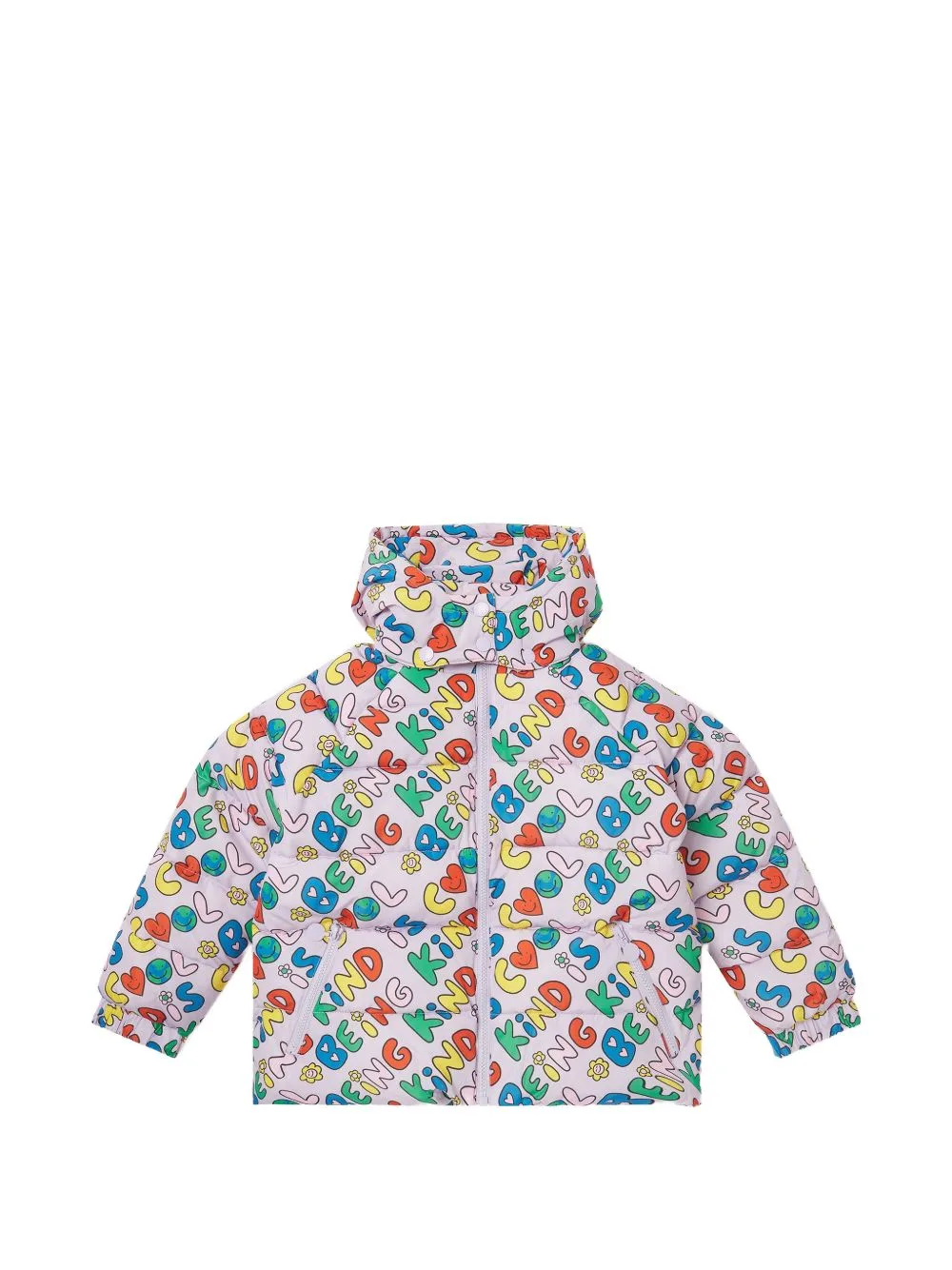 Slogan-Print Puffer Coat by Stella McCartney Kids