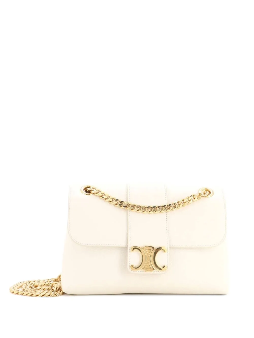 Victoire Flap Leather Teen Shoulder Bag by Celine Pre-Owned