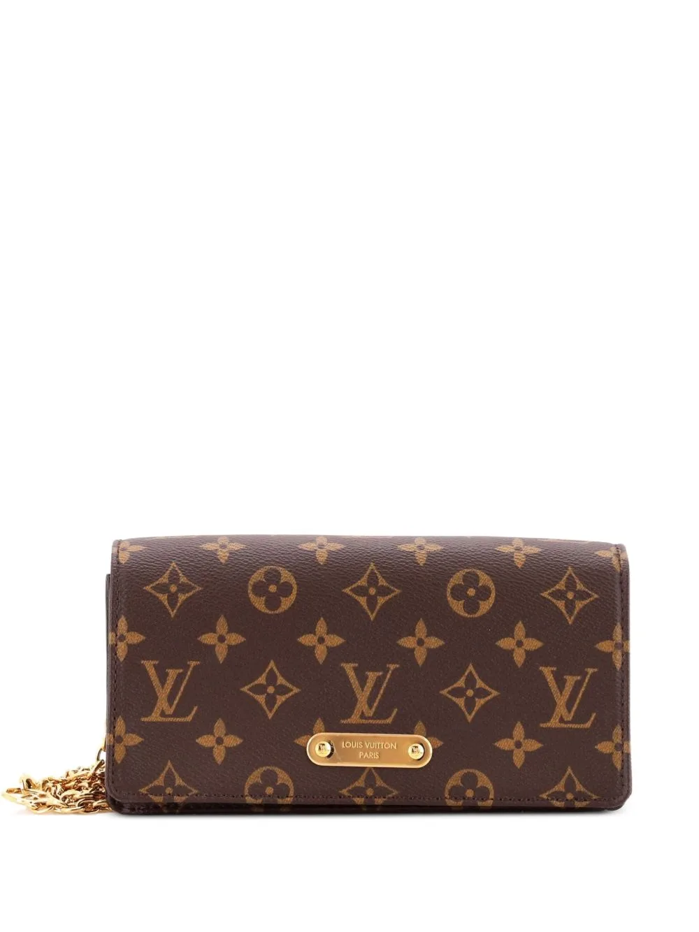 Lily Wallet on Chain Monogram Canvas Crossbody Bag