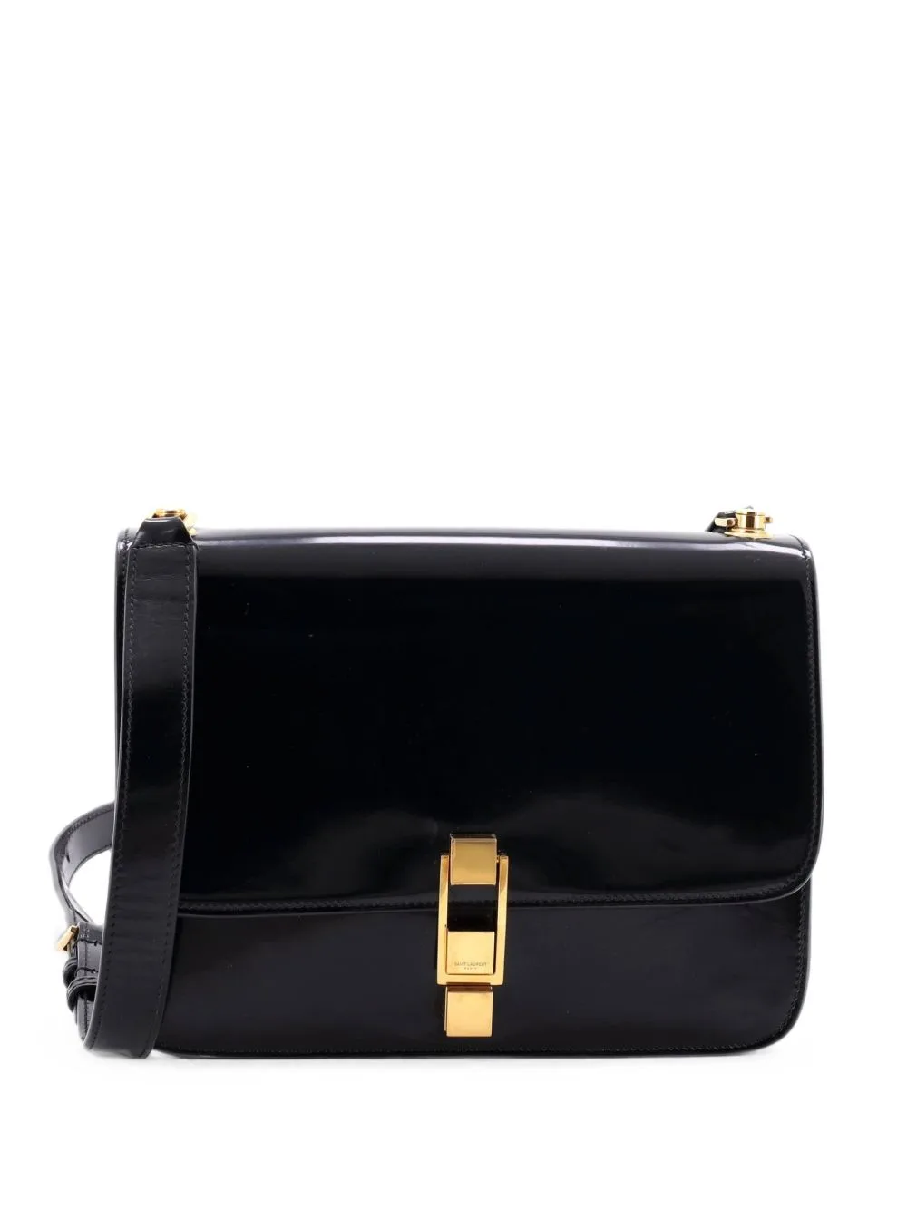 Carre Satchel Patent Medium Shoulder Bag by Saint Laurent Pre-Owned