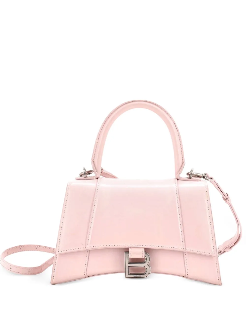 Hourglass Top Handle Bag Leather Small Satchel