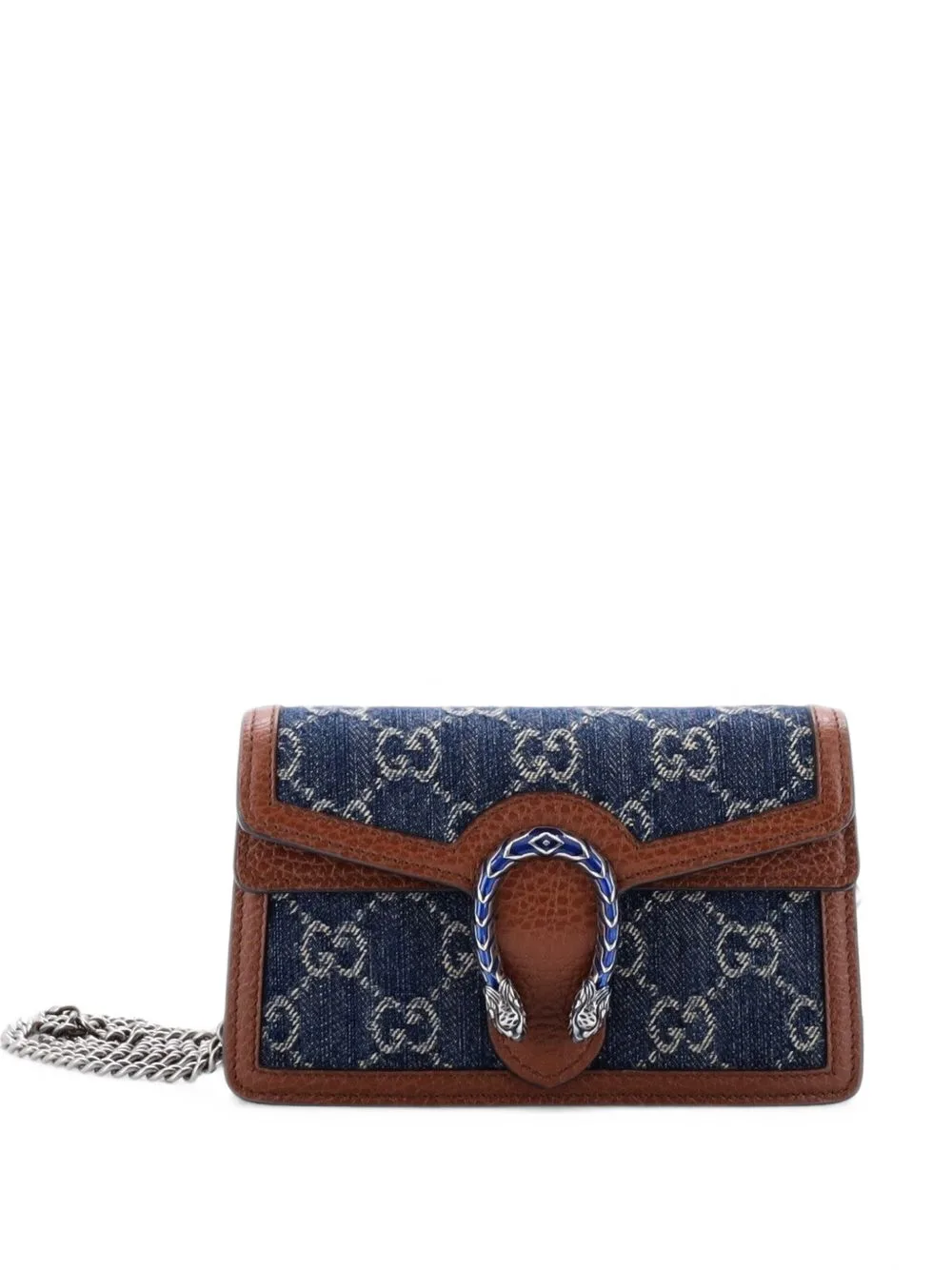 Dionysus Bag GG Denim Super Mini Crossbody Bag by Gucci Pre-Owned