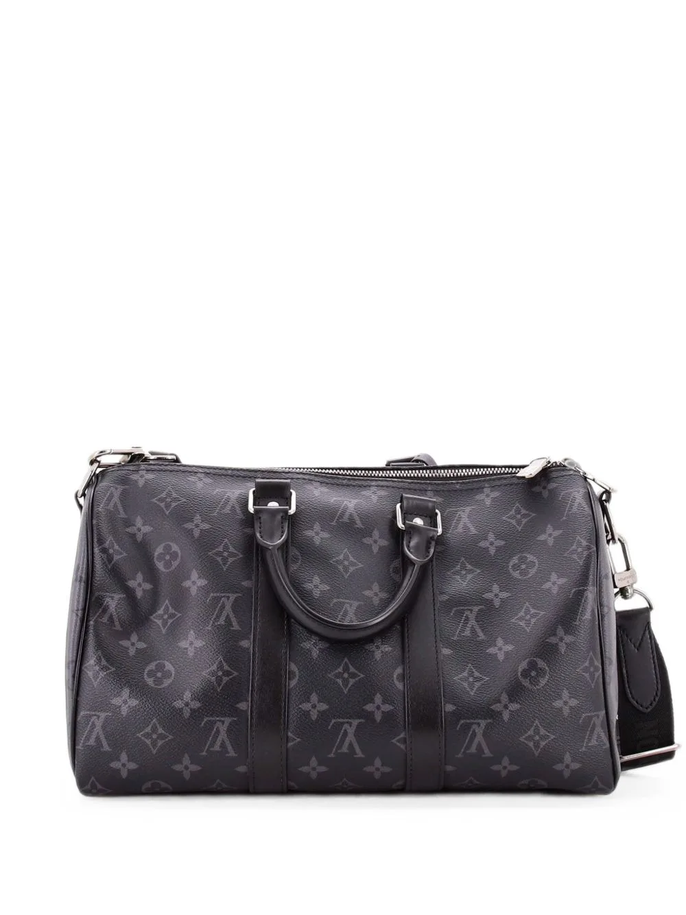 Keepall Bandouliere Bag Reverse Monogram Eclipse Canvas 35 Travel Bag by Louis Vuitton Pre-Owned