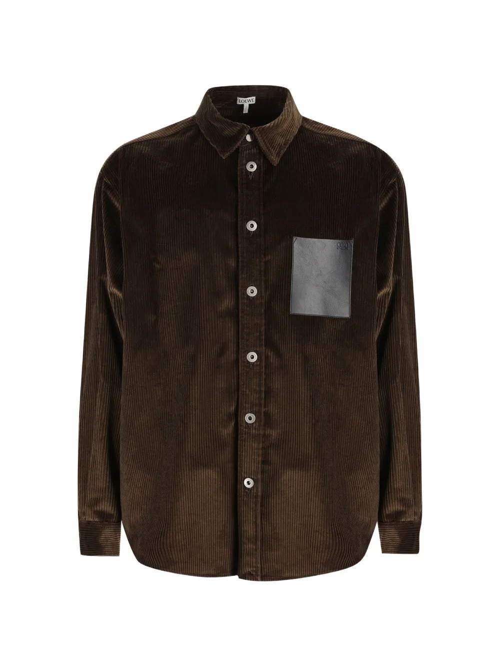 Corduroy Leather-Patch Shirt by LOEWE
