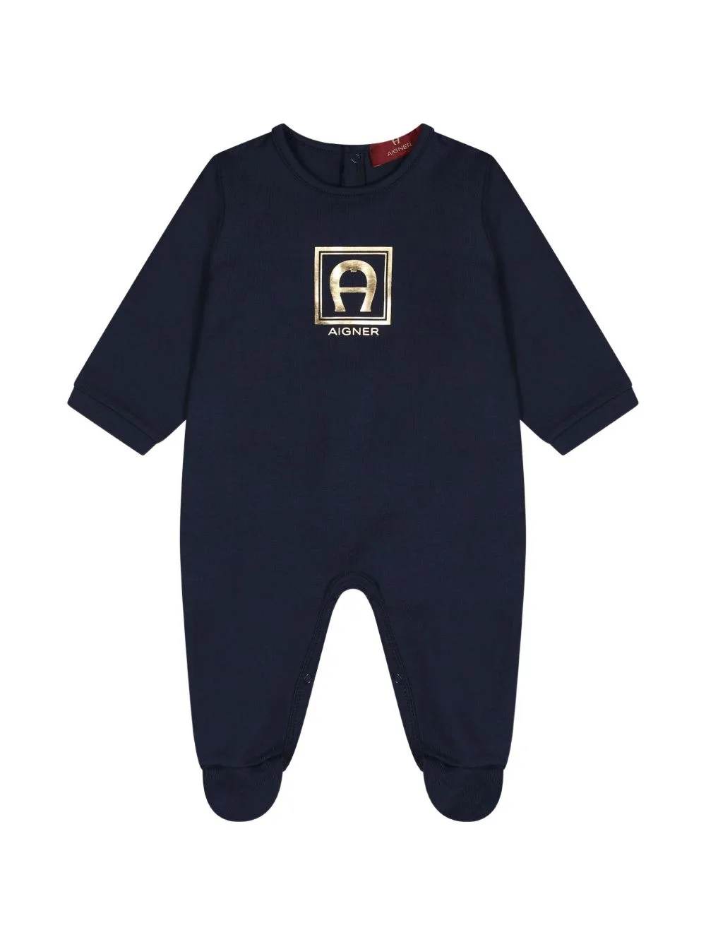 Logo-Print Footed Babygrow by Aigner Kids
