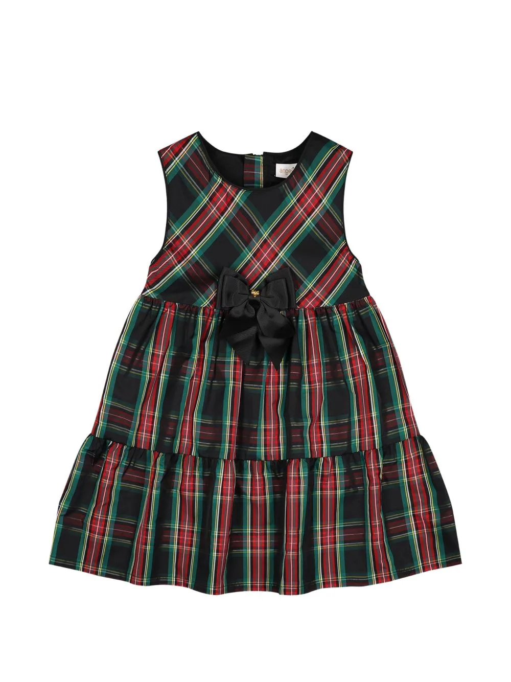 Tartan-Print Bow-Detail Dress by ANGEL'S FACE KIDS