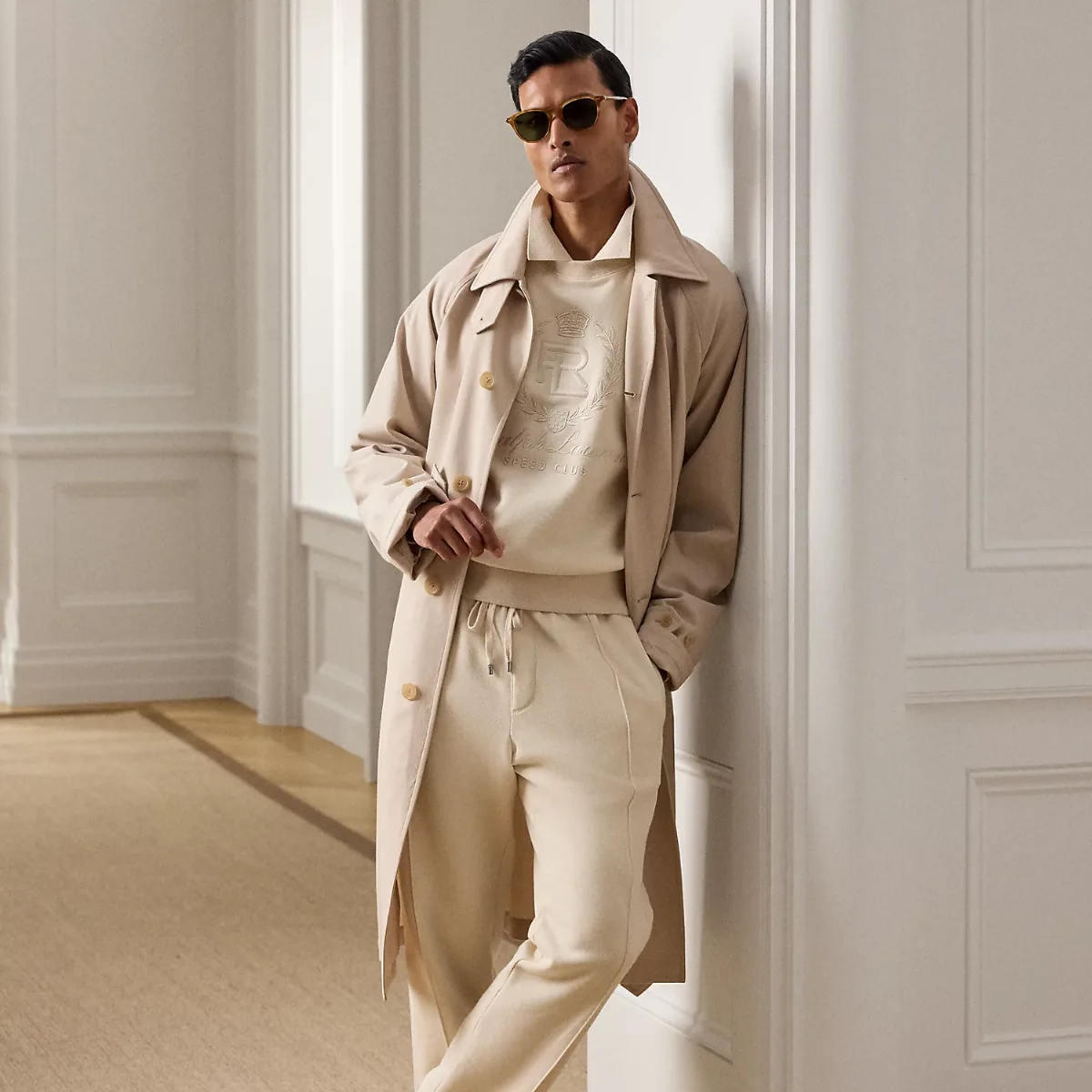 Hand-Tailored Wool-Blend Balmacaan Coat by Ralph Lauren Purple Label