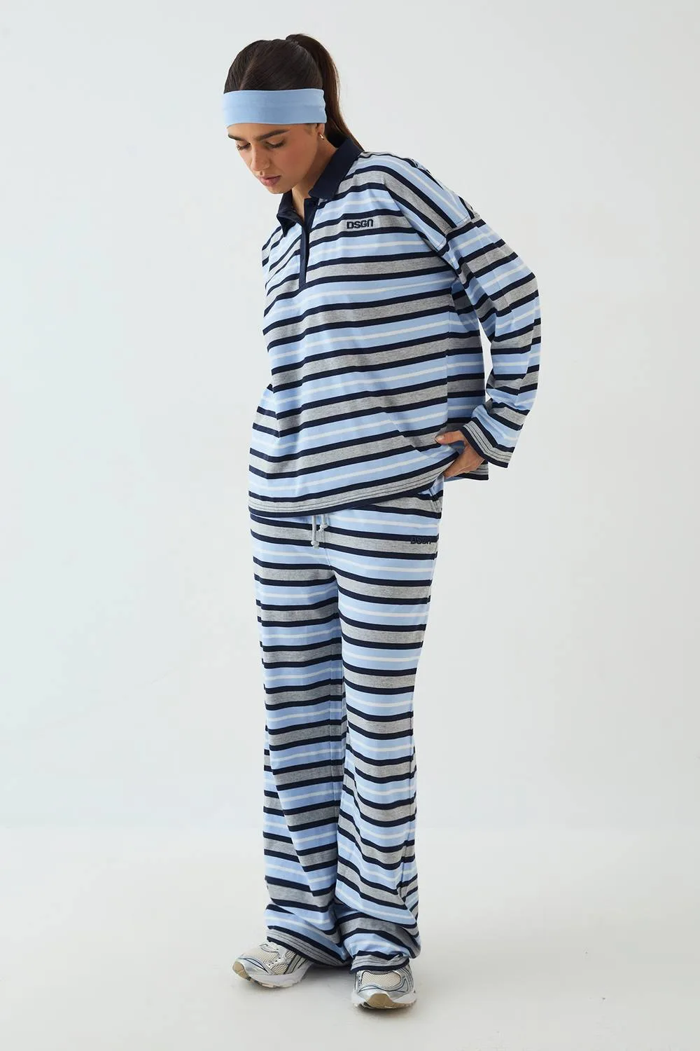Stripe Wide Leg Trouser by DSGN Studio