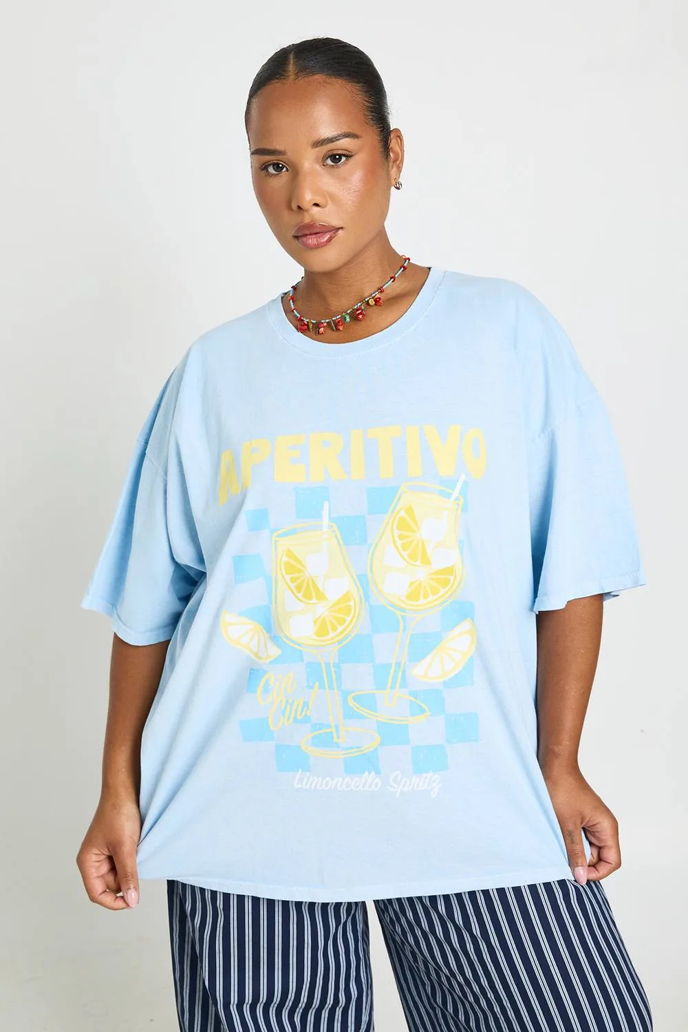 Aperitivo Printed T-Shirt by boohoo