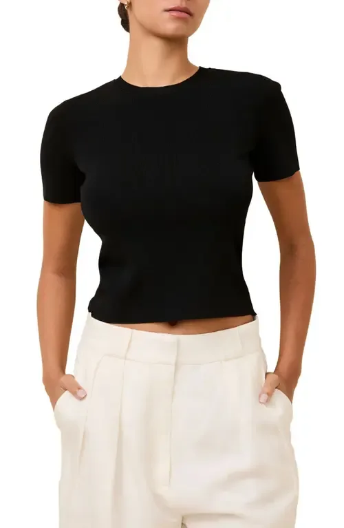 The Riada Crewneck Crop Knit Top by Solid & Striped