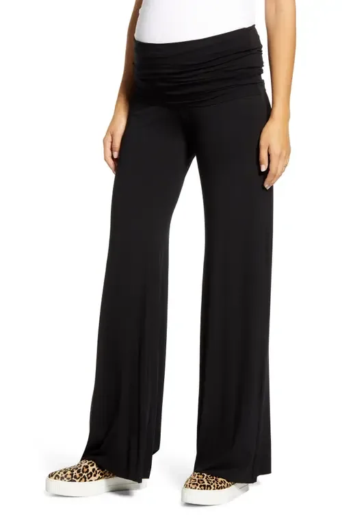 Flare Leg Knit Maternity Pants by Maternal America