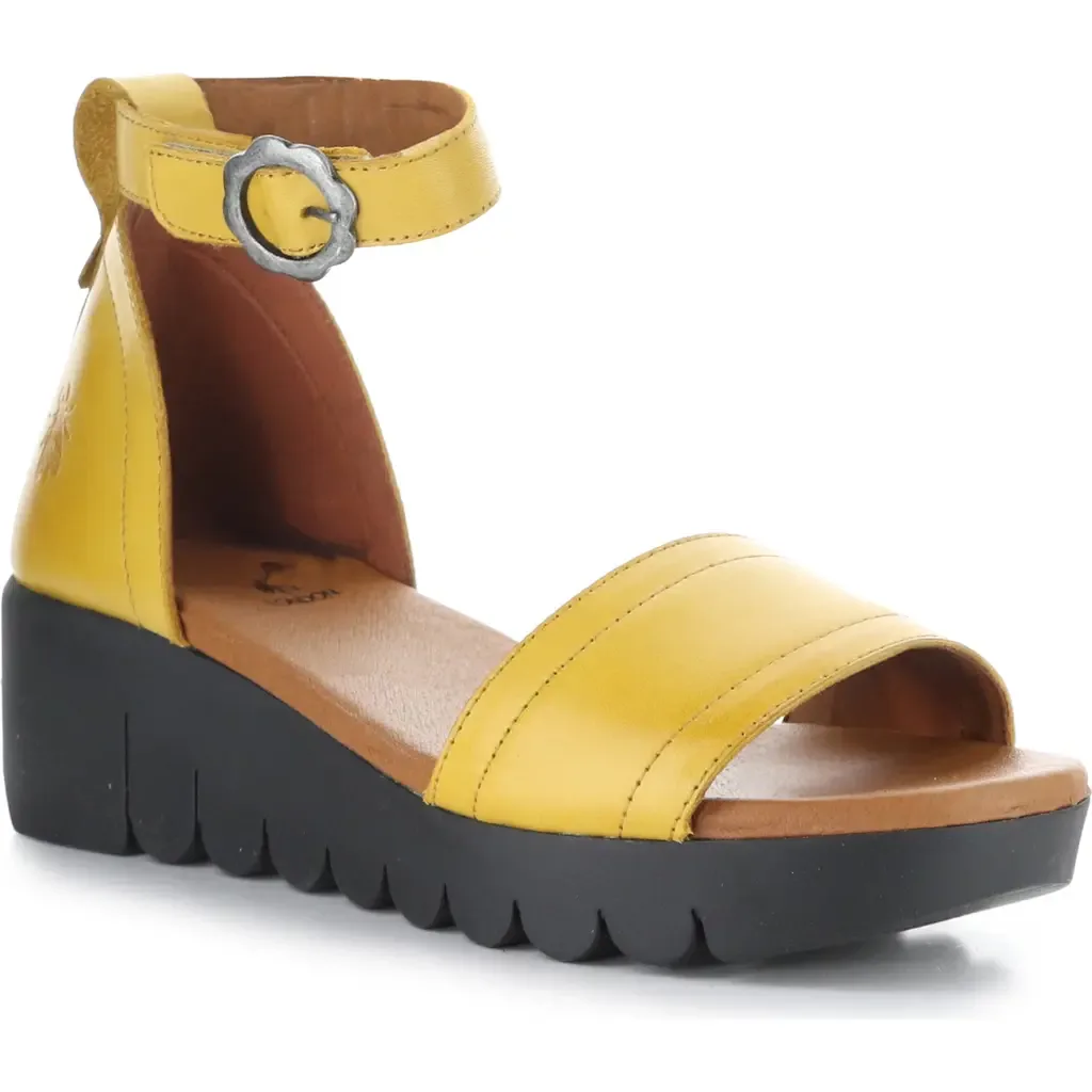 Voik Ankle Strap Platform Wedge Sandal by Fly London